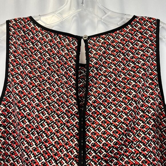 Ann Taylor Womens Multicolor Sleeveless Round Neck Side Zip Blouse Top Size 4 - Picture 7 of 10